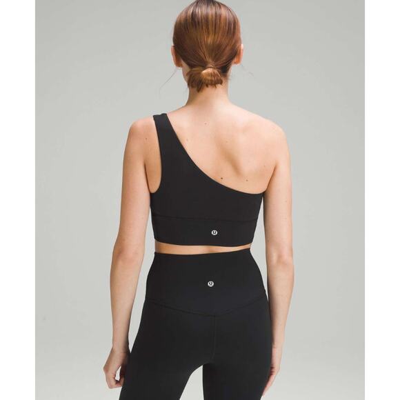 (4) $58 NWT Lululemon Align Asymmetrical Bra *Light Support, A/B Cup Black - Picture 1 of 6